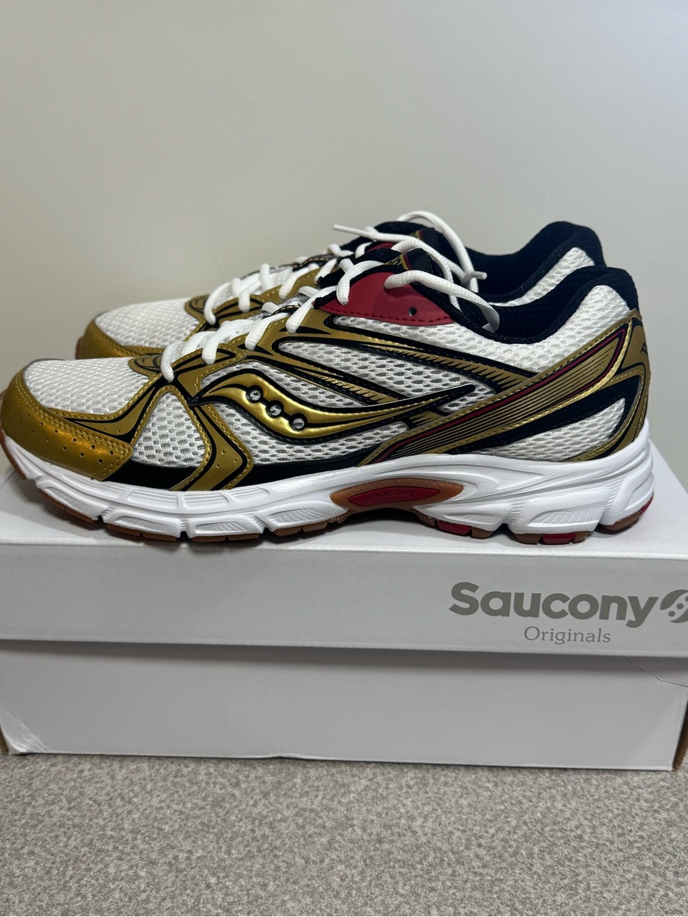 Saucony Ride Millennium OG Olympian Gold Red Size 10 Men NEW